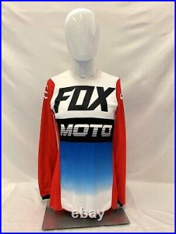 FOX Head 180 Lux Racing MOTO Jersey Small Motocross Red, White & Blue MX