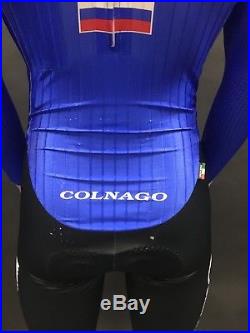 Gazprom Rusvelo Russian cycling team skinsuit (rear zip). Long sleave. New