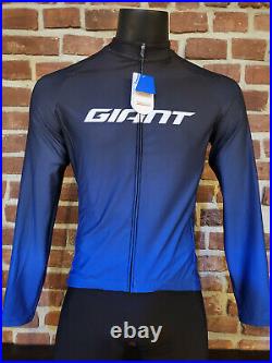 Giant Race Day Cycling Jersey Long Sleeve Black/Blue Road Bike/Roadbike