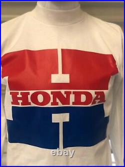HONDA Vintage Dirty Laundry Motocross Jersey LRG USA Long Sleeve MX Racing MotoX