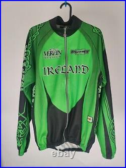 IRELAND NATIONAL CYCLING TEAM RARE MERLIN TITANIUM WindTex THERMAL Jersey SZ XL
