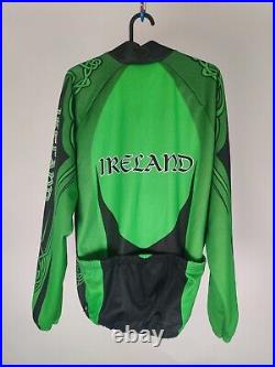 IRELAND NATIONAL CYCLING TEAM RARE MERLIN TITANIUM WindTex THERMAL Jersey SZ XL
