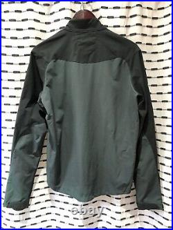 Kitsbow Men's Mixed Shell Gray Lightweight Full Zip Cycling Jacket Medium M