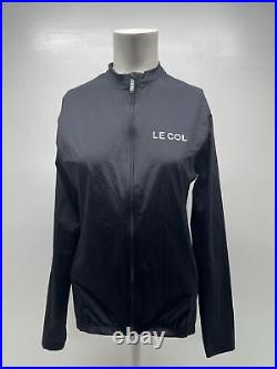 Le Col Cycling Jacket Full Zip Pockets Long Sleeve Pro Black White Women's Large