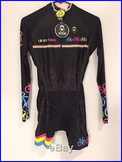 Long sleeves skin-suit womens cycling, size M