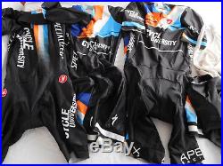 Lot 4 Castelli Cycling Race Skin Suit Long Short Sleeve Bib Shorts Padded Medium