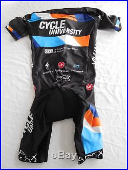 Lot 4 Castelli Cycling Race Skin Suit Long Short Sleeve Bib Shorts Padded Medium