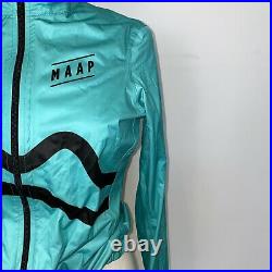 MAAP Womens Long Sleeve Cycling Jersey Size Small Black Teal