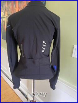 MAAP womens XS pro fit jersey jacket cycling black full zip EXC