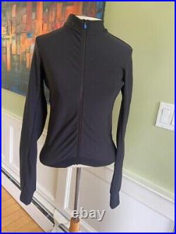 MAAP womens XS pro fit jersey jacket cycling black full zip EXC