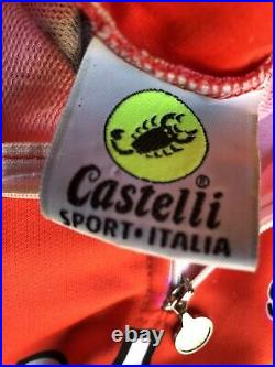 MALVOR-SIDI BOTTECCHIA ITALY Vintage 90's Castelli Cycling Bike Jersey Sz Medium