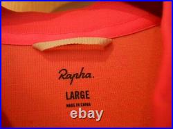 Men's Rapha Brevet Long sleeve wool blend Jersey Jacket Large, hi Vis Pink