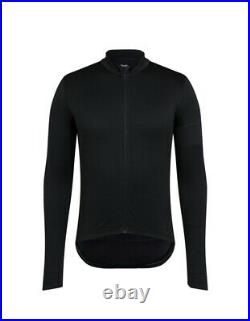 Mens Black Rapha Classic Long Sleeve Cycling Jersey Size Large