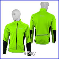 Mens Cycling Jacket Winter Thermal Fleece Windproof Windstopper Long Sleeve