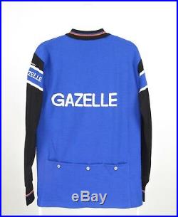 Mens Santini Vintage Gazelle Team Cycling Jersey Shirt Long Sleeve Size 7 / L
