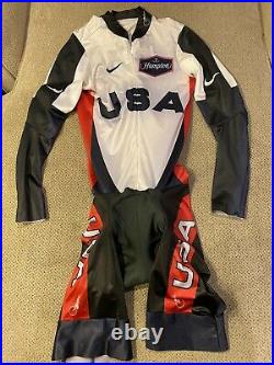 Mens USA Olympics Aero Cycling Skinsuit Speedsuit Pro Team Medium M