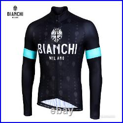 NEW 2021 Bianchi Milano PERTICARA Long Sleeve Cycling Jersey BLACK