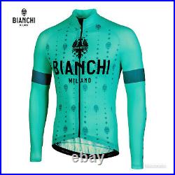 NEW 2021 Bianchi Milano PERTICARA Long Sleeve Cycling Jersey CELESTE