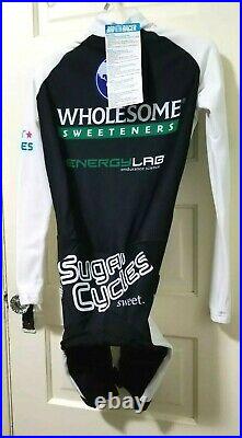 NEW Bioracer Speedwear ZIP Long Sleeve Skin Cycling Suit 2 XS Small SUGAR CYCLES