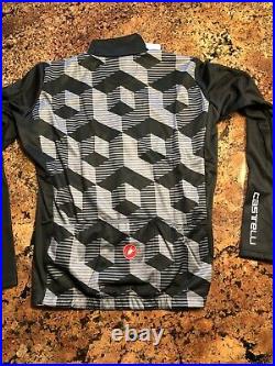 NEW Castelli CUBI Long Sleeve Cycling Jersey, Vortex Gray, Size X-Large