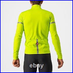 NEW Castelli FONDO 2 Thermal Long Sleeve Jersey ELECTRIC LIME/SILVER