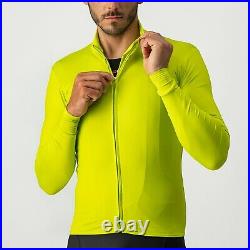 NEW Castelli PRO THERMAL MID Long Sleeve Jersey CHARTREUSE