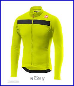 NEW Castelli PURO 3 Long Sleeve Cycling Jersey YELLOW FLUO