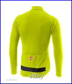 NEW Castelli PURO 3 Long Sleeve Cycling Jersey YELLOW FLUO