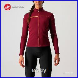NEW Castelli SINERGIA 2 Womens Long Sleeve Jersey BORDEAUX/BRILLIANT PINK