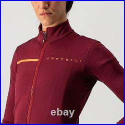 NEW Castelli SINERGIA 2 Womens Long Sleeve Jersey BORDEAUX/BRILLIANT PINK