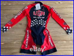 NEW Cuore Team USA Womens Long Sleeve Skinsuit Size Small Road Cycling