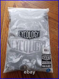 NEW! Cycology Velo Tattoo Men's Cycling Performance Jersey Pocket Zip Size XL