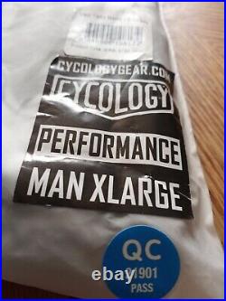 NEW! Cycology Velo Tattoo Men's Cycling Performance Jersey Pocket Zip Size XL