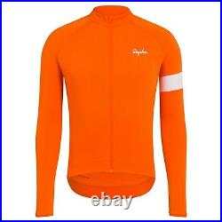 NEW Rapha Men's Cycling Core Long Sleeve Jersey XL RCC Orange White Racing