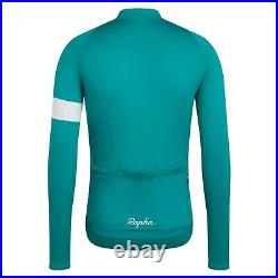 NEW Rapha Men's Cycling Core Long Sleeve Jersey XL RCC Turquoise White Racing