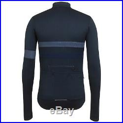 NEW Rapha Men's Cycling Jersey Brevet Dark Navy Blue Long Sleeve S RCC Hi Vis