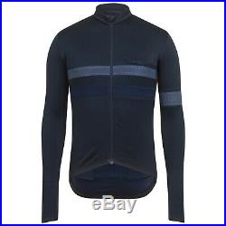 NEW Rapha Men's Cycling Jersey Brevet Dark Navy Blue Long Sleeve XS RCC Hi Vis