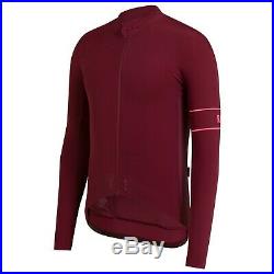 NEW Rapha Men's Cycling Jersey Pro Team Long Sleeve Thermal XS S M RCC Dark Red
