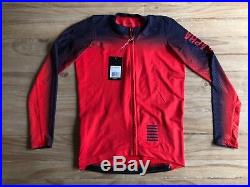 NEW Rapha Pro Team Aero Colourburn Long Sleeve Jersey Mens Large Red RCC Special