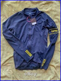 (NEW) Rapha Pro Team Long Sleeve Thermal Jersey Navy Medium