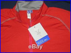 NWT Ibex Ride Cycling Merino Wool Long Sleeve Shirt Jersey Medium Salsa Red USA