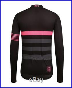 NWT RAPHA Mens RCC PRO Team Long Sleeve Jersey, X-Large, Black/Grey/Pink