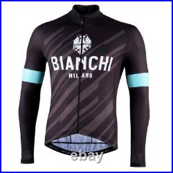 Nalini Bianchi-Milano Long Sleeve Full Zip Cycling Jersey Black