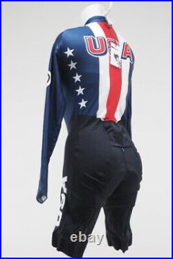 New! Assos Women's Long Sleeve Cycling SkinSuit Size Small USA MTB Custom R/WithB