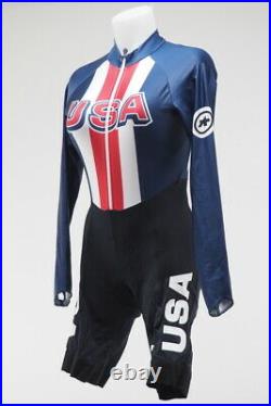 New! Assos Women's Long Sleeve Cycling SkinSuit Size XS USA MTB Custom R/WithB