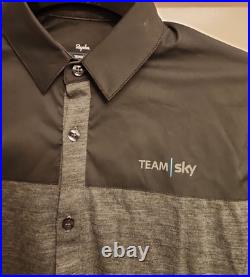 New Gray Rapha Merino Wool Team Sky Issue Long Sleeve Shirt City Cycling Small
