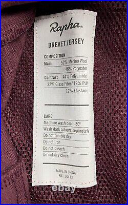 New RAPHA Long Sleeve Brevet Jersey Purple Size XS