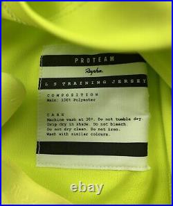 New RAPHA Pro Team Long Sleeve Training Jersey Yellow Size XS