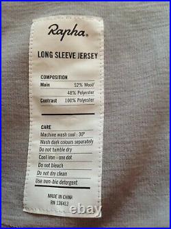 New Rapha Mens Wool Blend Long Sleeves Cycling Jersey Large
