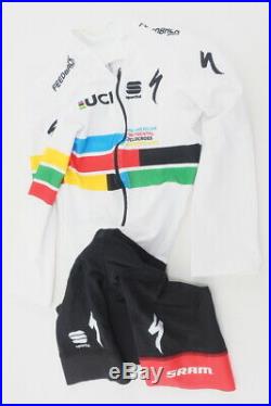 New! Sportful Men's Long Sleeve Team Cycling Skinsuit Size Small White